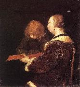 Gerard ter Borch the Younger The Reading Lesson oil